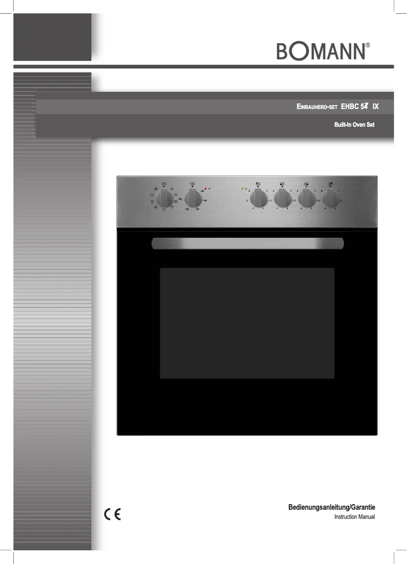 First page image of the manual for EHBC 547 IX