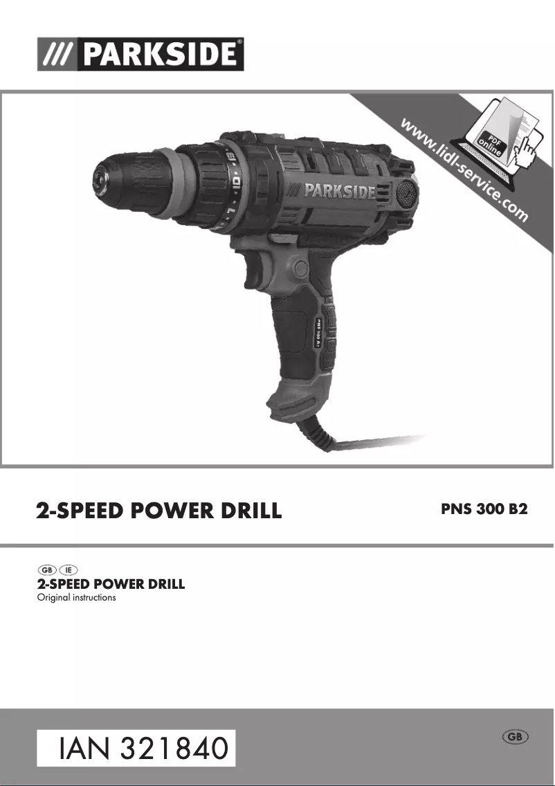 First page image of the manual for PNS 300 B2