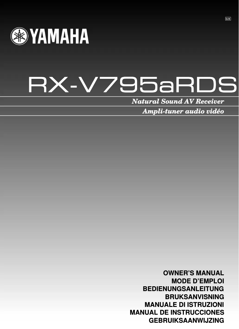 Page 1 of the manual User Manual Yamaha RX-V795ARDS