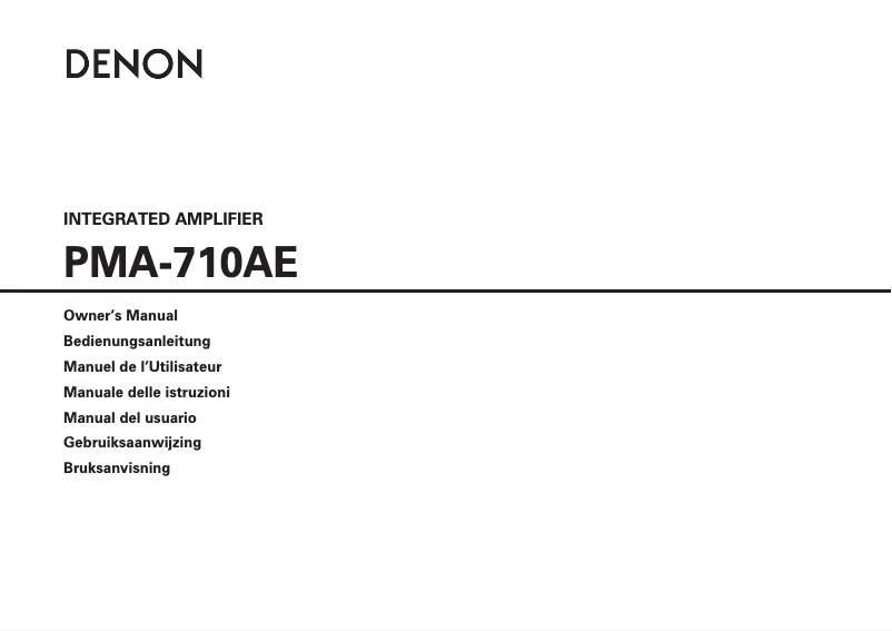 First page image of the manual for PMA-710AE