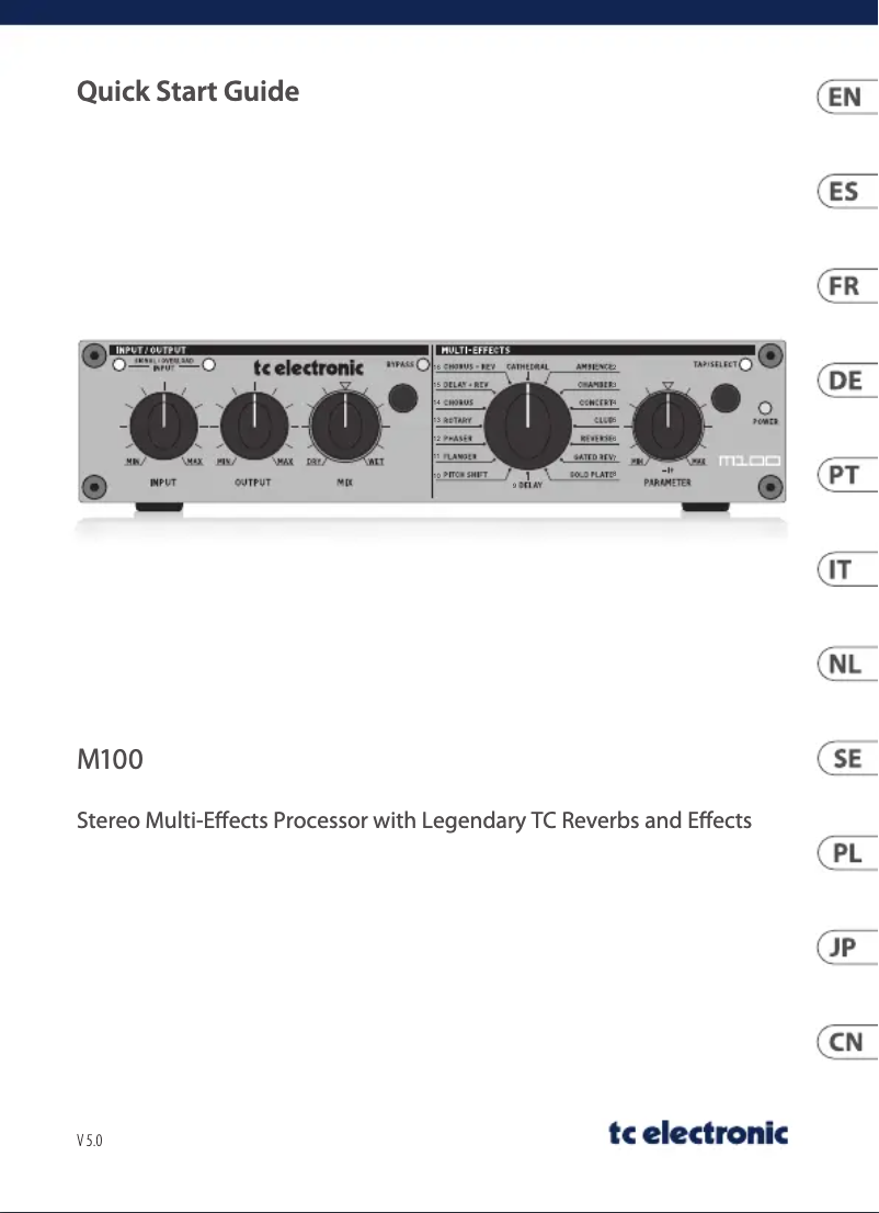 First page image of the manual for M100