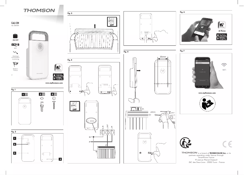 Page 1 of the manual User Manual Thomson CALI-ON 520001
