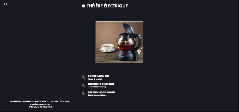 Page 1 de la notice Manuel utilisateur Bifinett KH 601