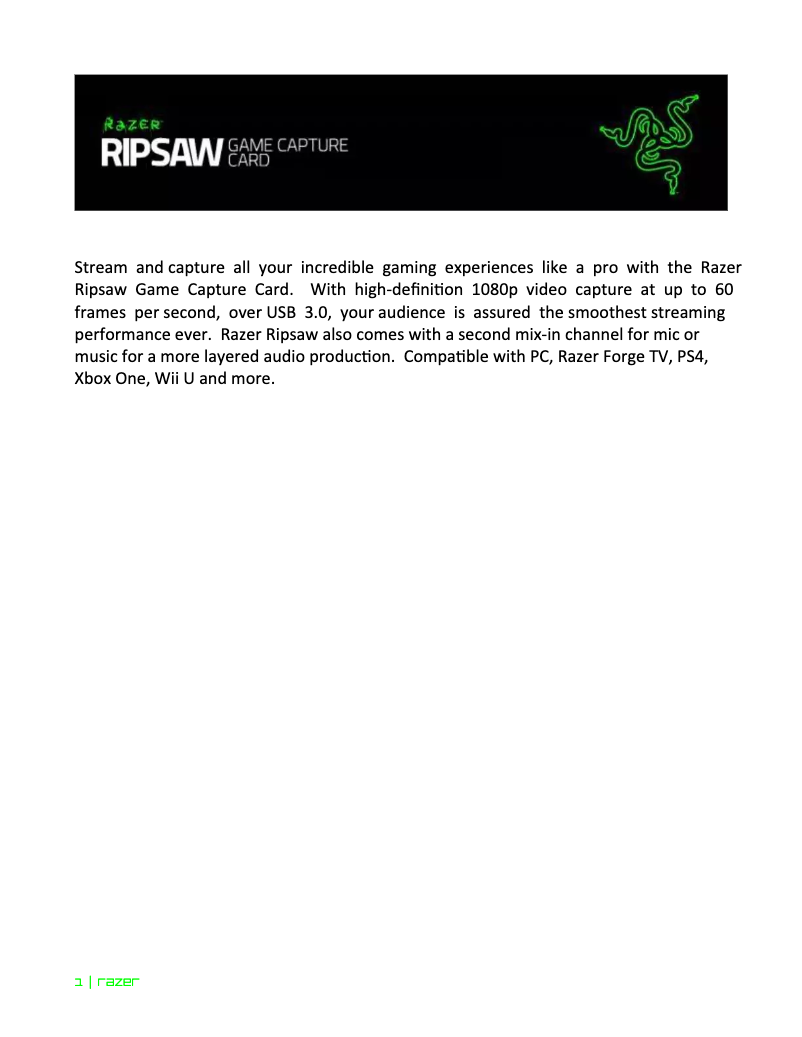 First page image of the manual for Ripsaw