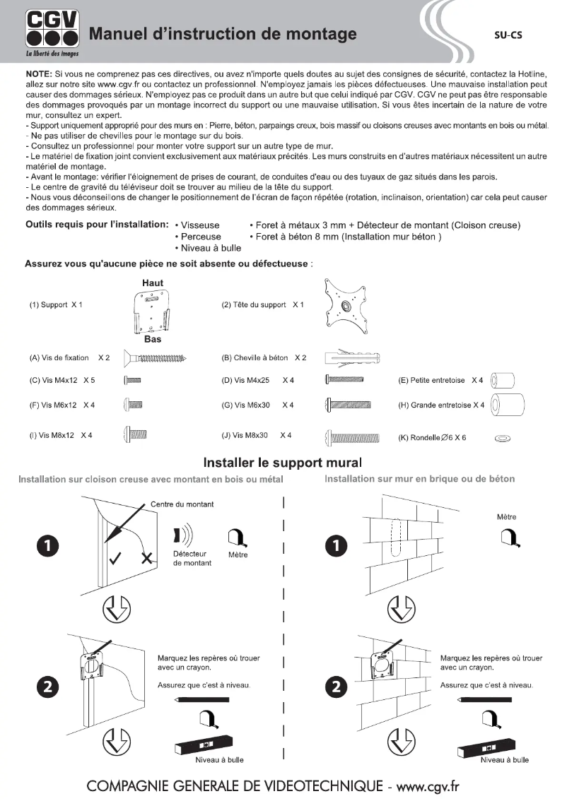 First page image of the manual for SU-CS