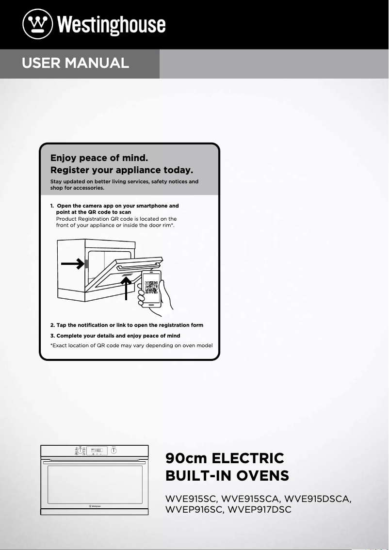 First page image of the manual for WVE915SCA