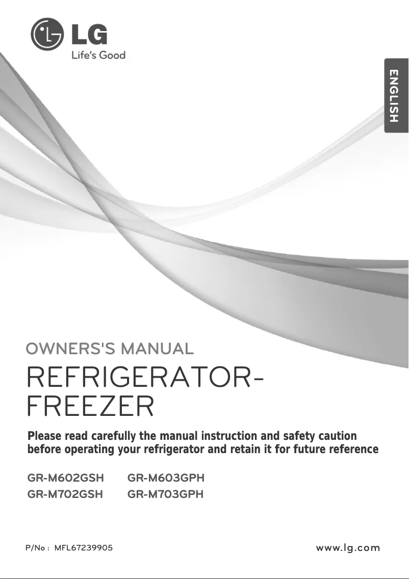 Page 1 of the manual User Manual LG GR-M603GPH