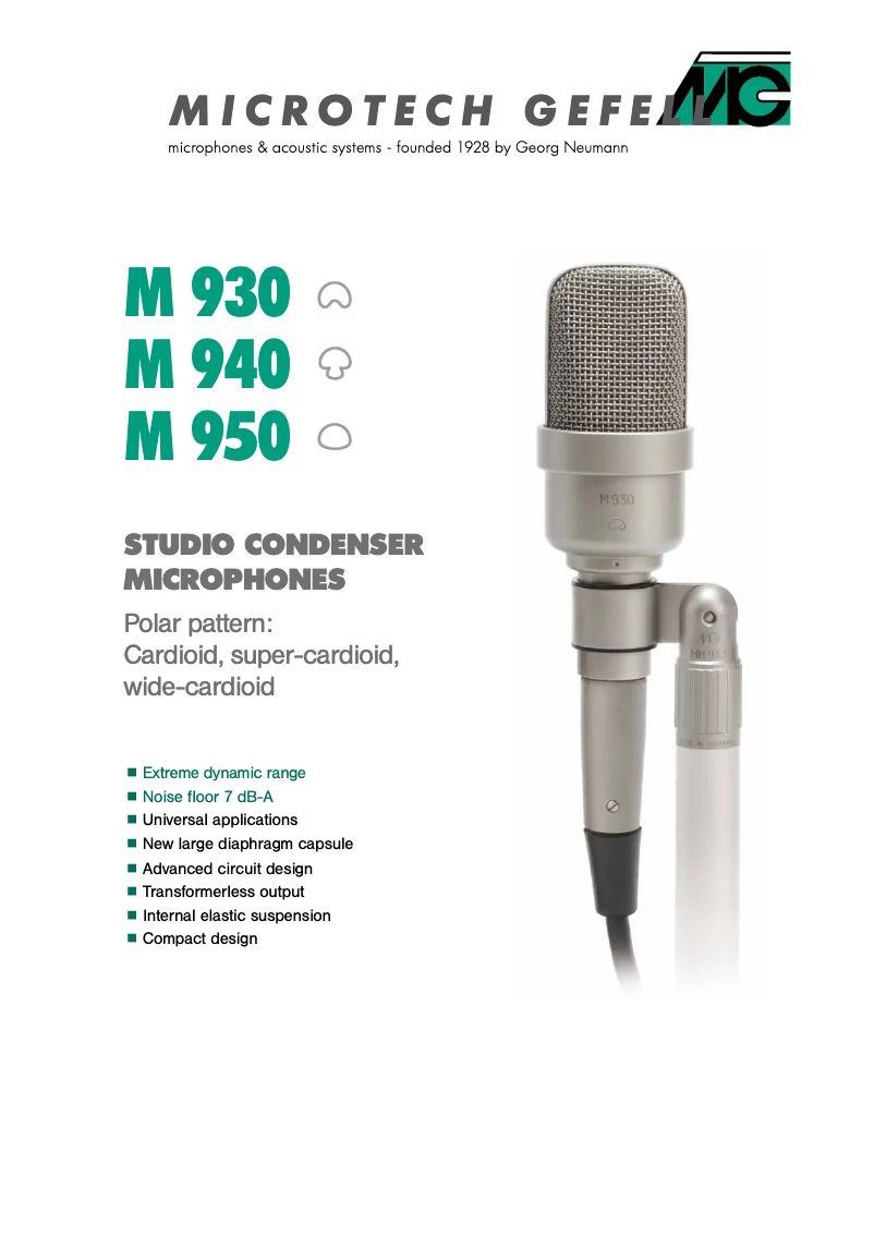 First page image of the manual for M 950