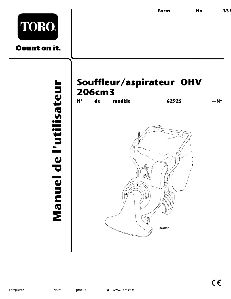 First page image of the manual for 62925