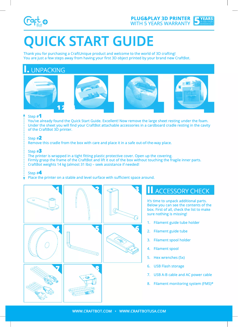 Page 1 of the manual User Manual Craftbot Plus