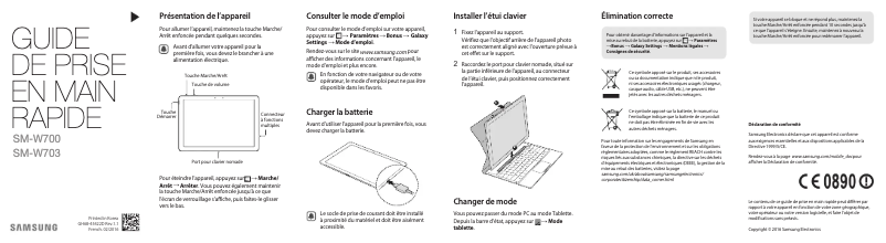 First page image of the manual for Galaxy Tab Pro S