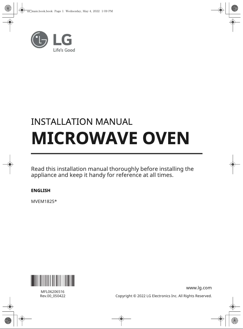 First page image of the manual for MVEM1825D