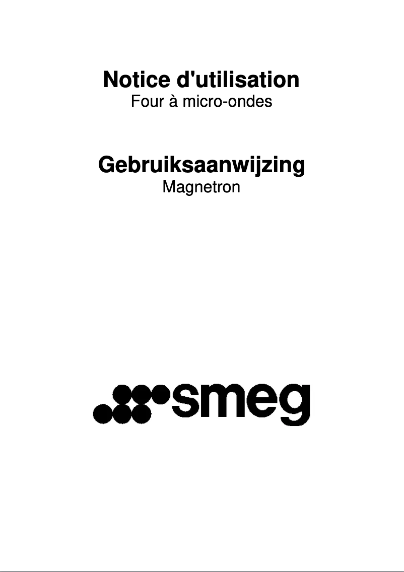 Page 1 of the manual User Manual Smeg SC845MPO