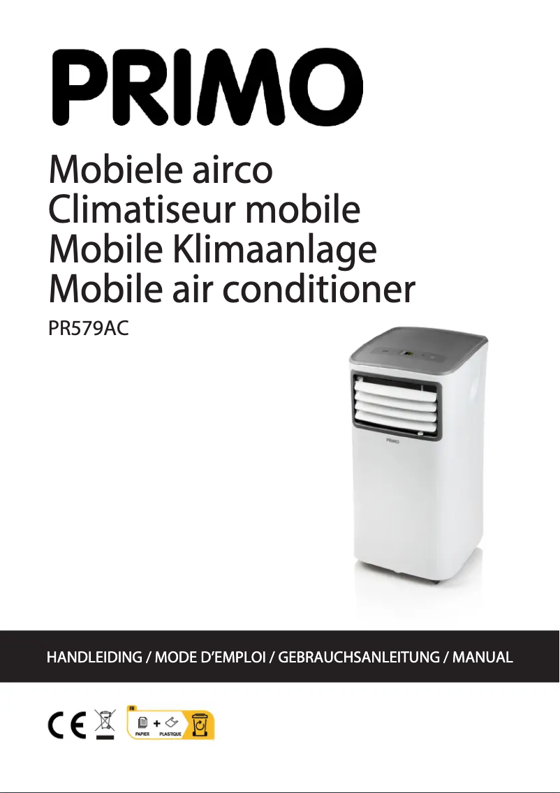 First page image of the manual for PR579AC