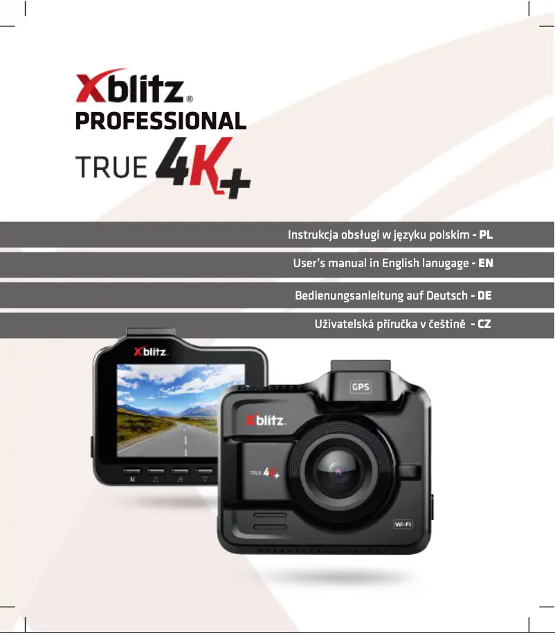 Page 1 of the manual User Manual Xblitz True 4K+