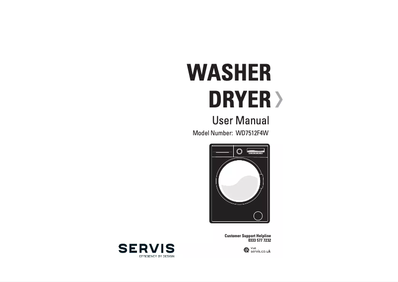 First page image of the manual for WD7512F4W