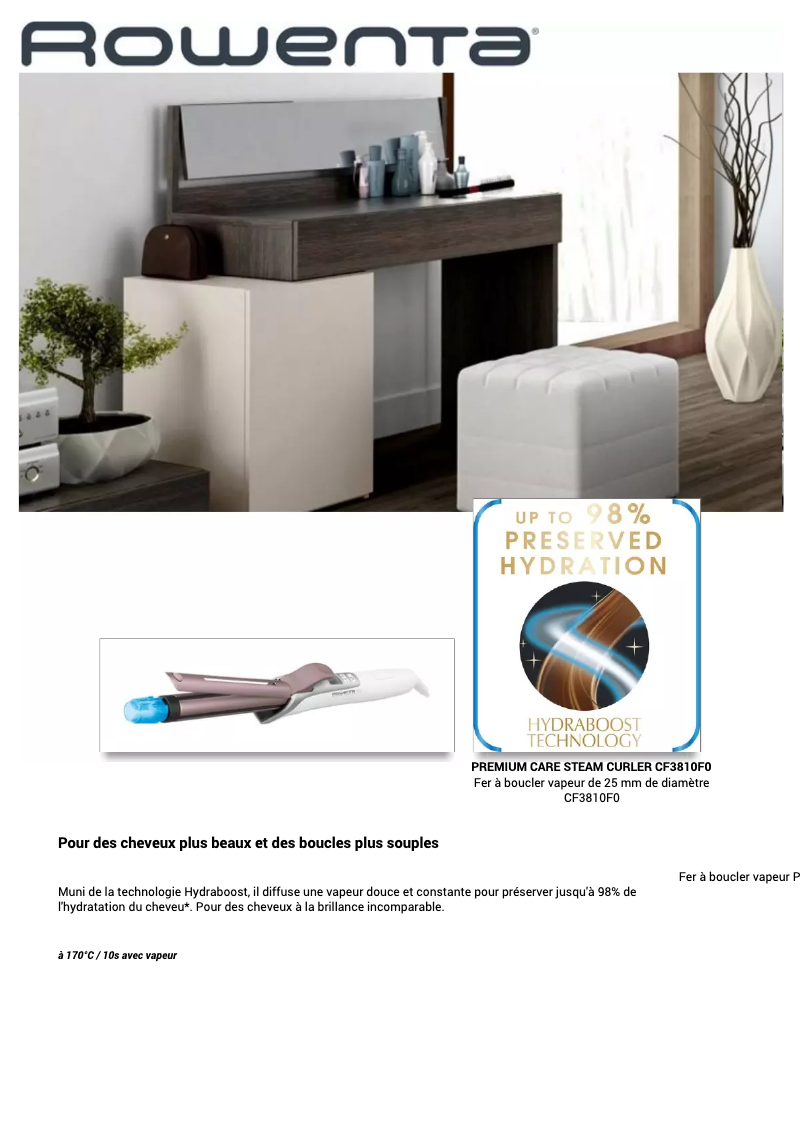 Page 1 of the manual User Manual Rowenta CF3810