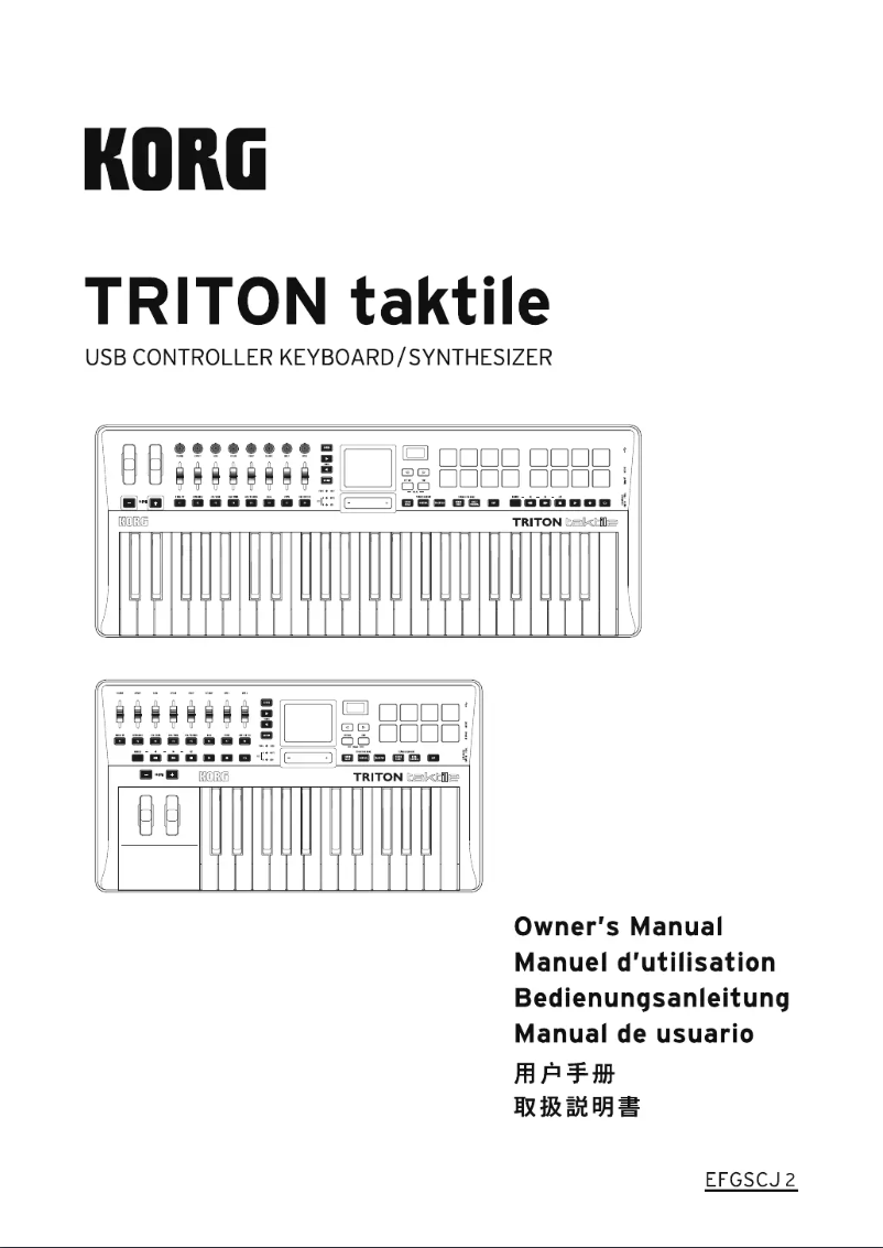 First page image of the manual for Triton taktile