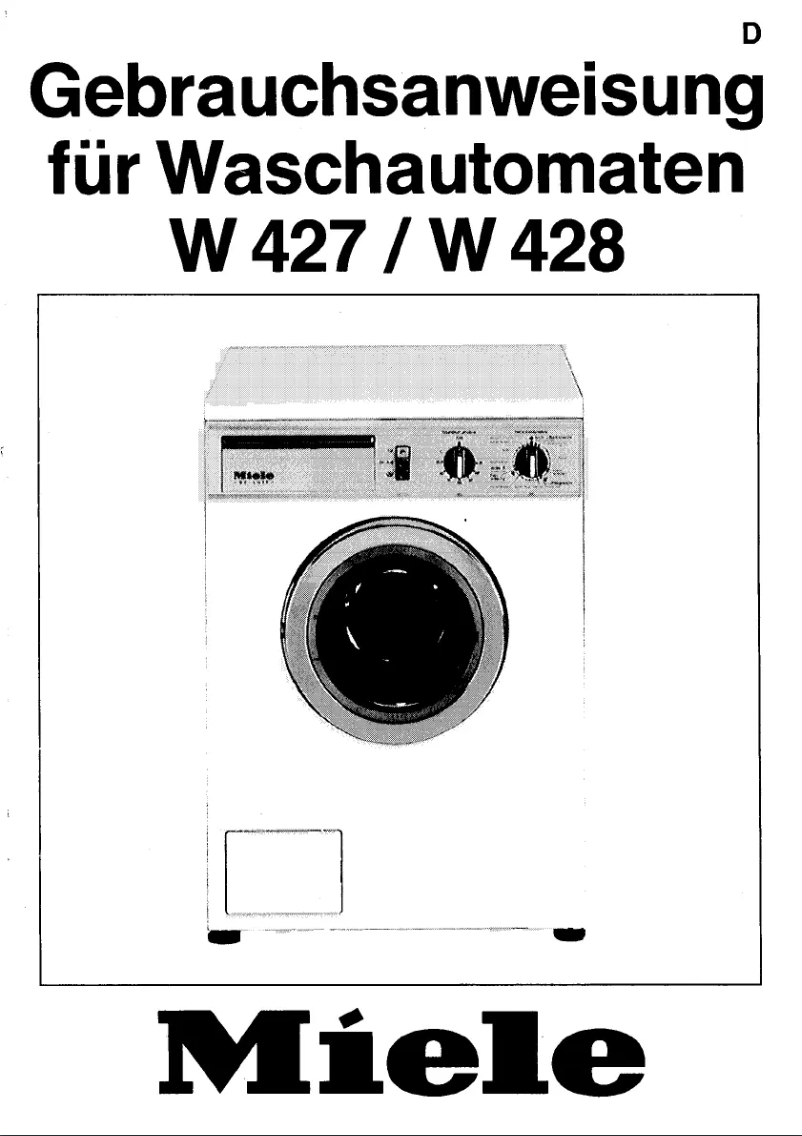 First page image of the manual for W 427