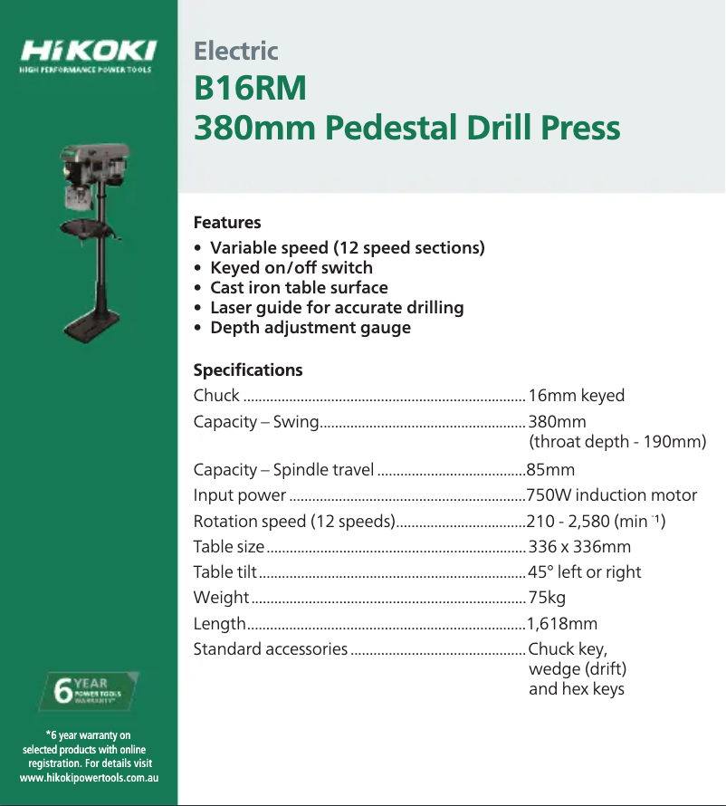 First page image of the manual for B16RM