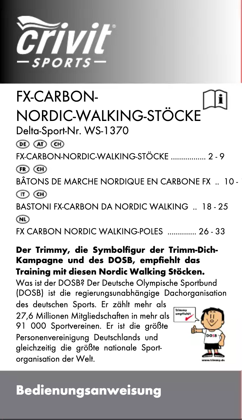 Page 1 of the manual User Manual Crivit WS-1370