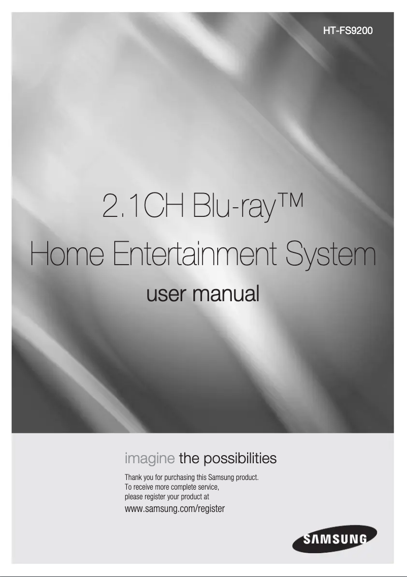 Page 1 of the manual User Manual Samsung HT-FS9200