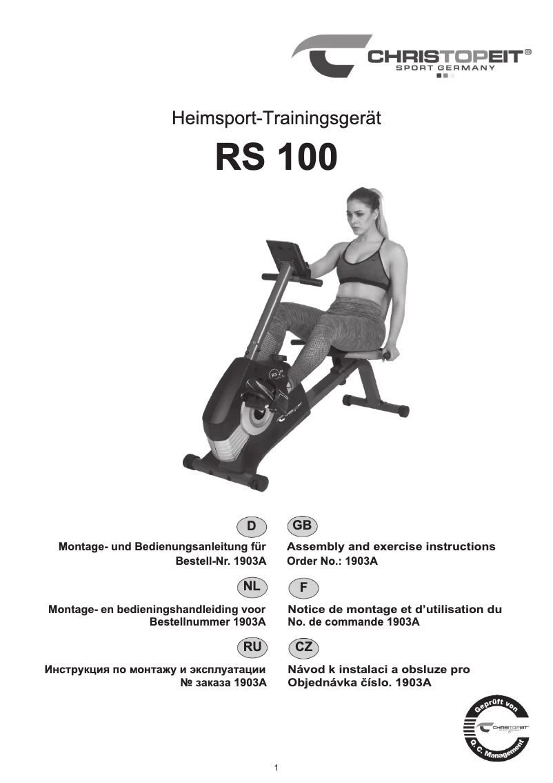 Page 1 of the manual User Manual Christopeit RS 100