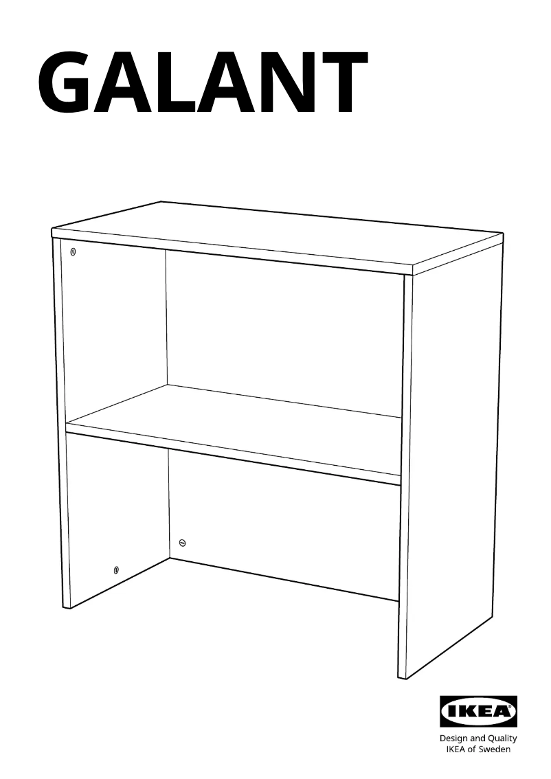 Page 1 of the manual User Manual Ikea GALANT 503.644.27