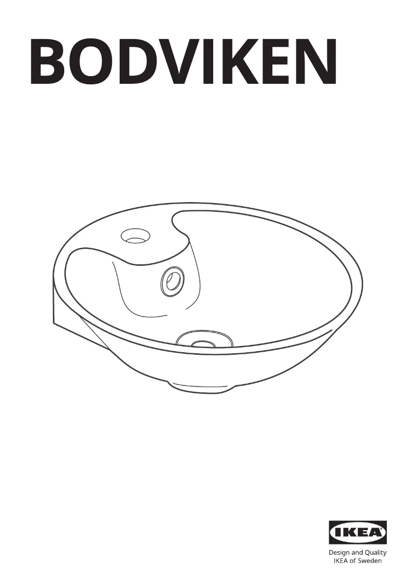 Page 1 de la notice Manuel utilisateur Ikea BODVIKEN 703.520.70