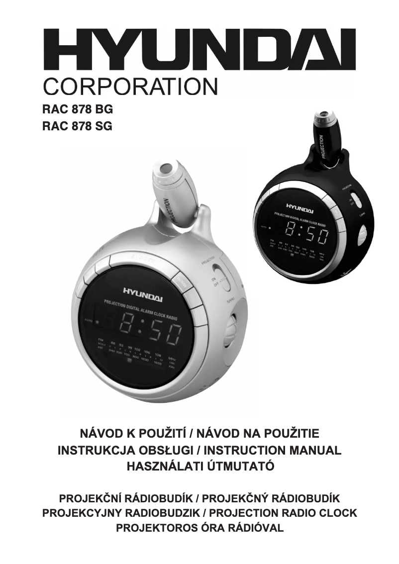 Page 1 of the manual User Manual Hyundai RAC 878 SG