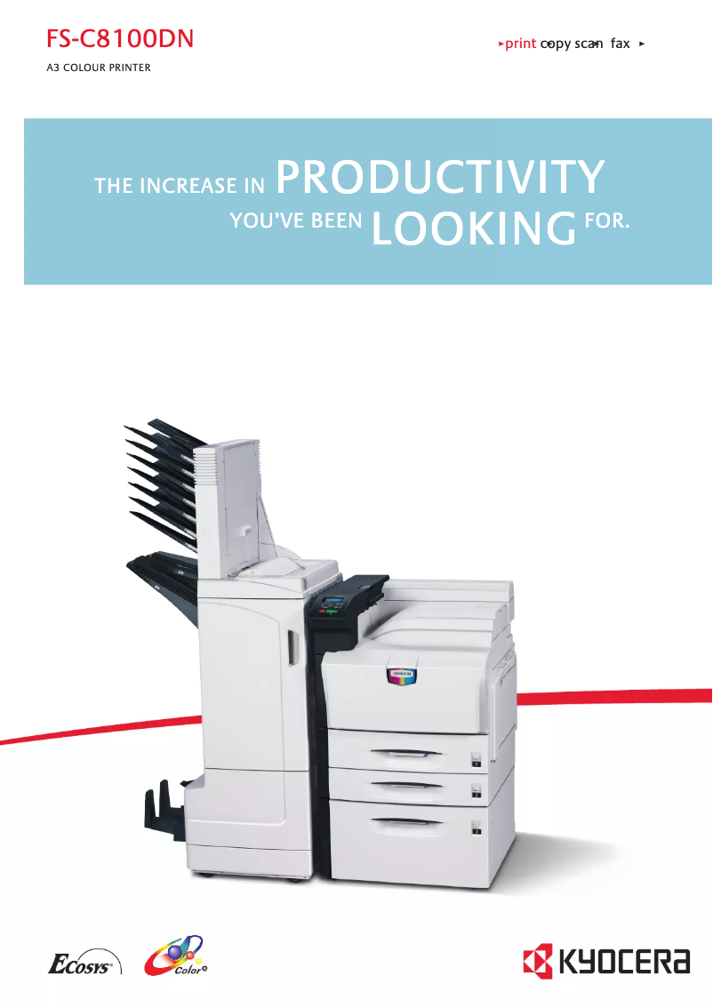 First page image of the manual for FS-C8100DN