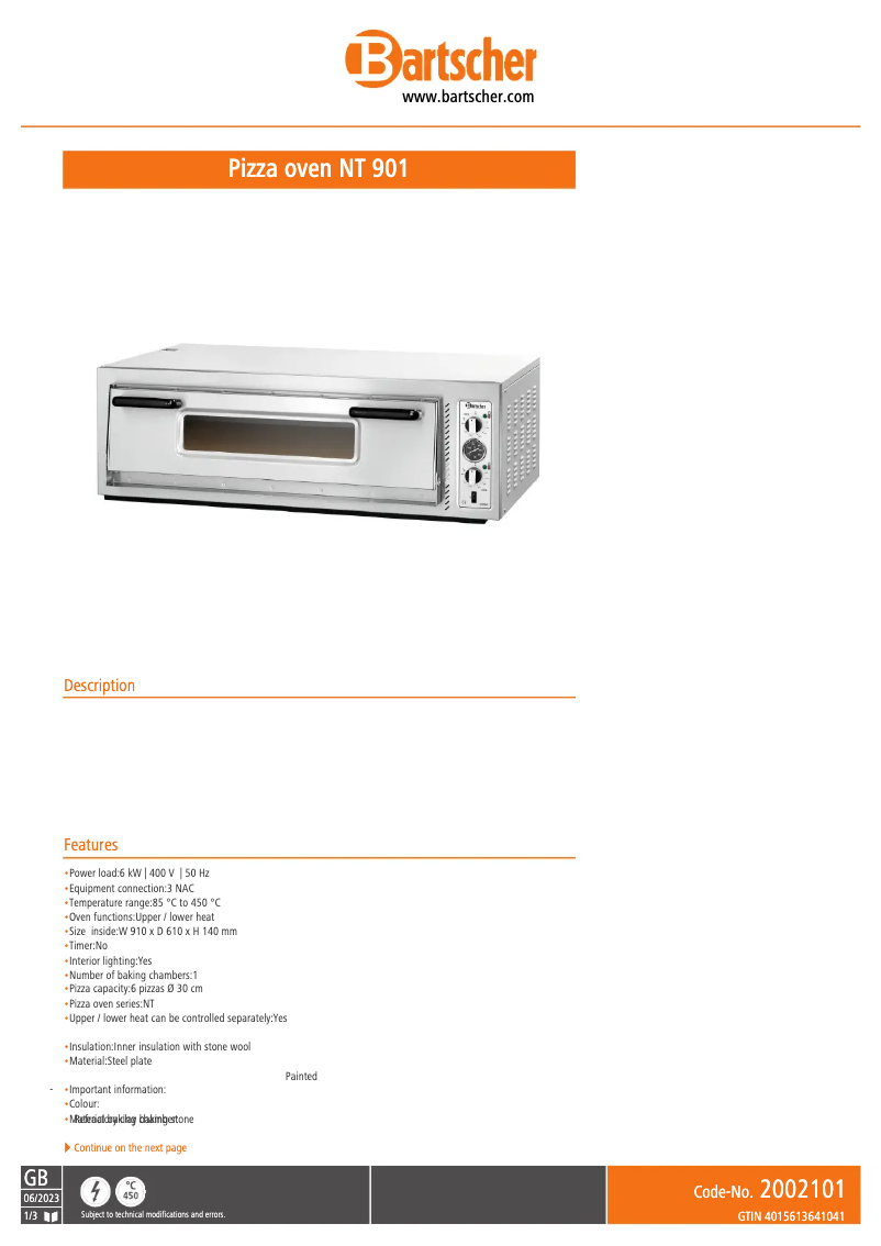 First page image of the manual for NT 901