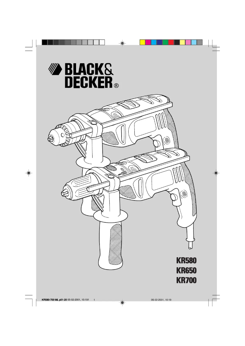 Page 1 of the manual User Manual Black & Decker KR650CRE