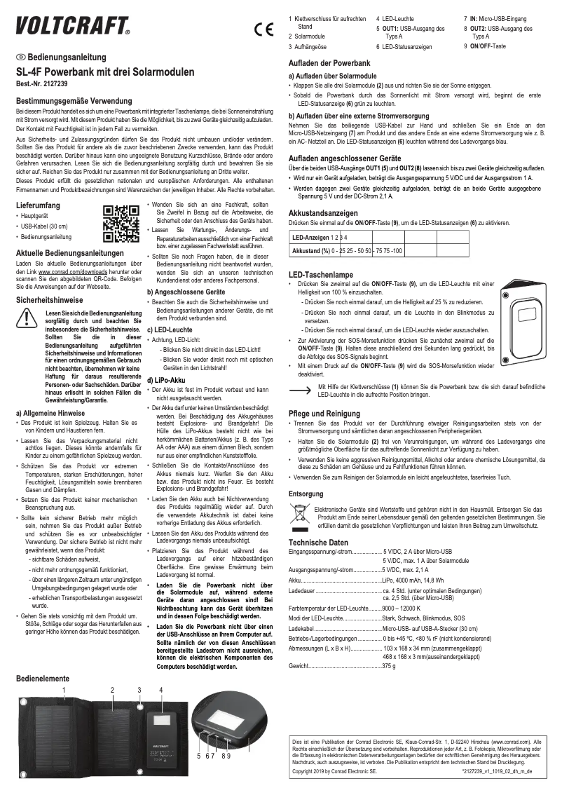 Page 1 of the manual User Manual Voltcraft SL-4F