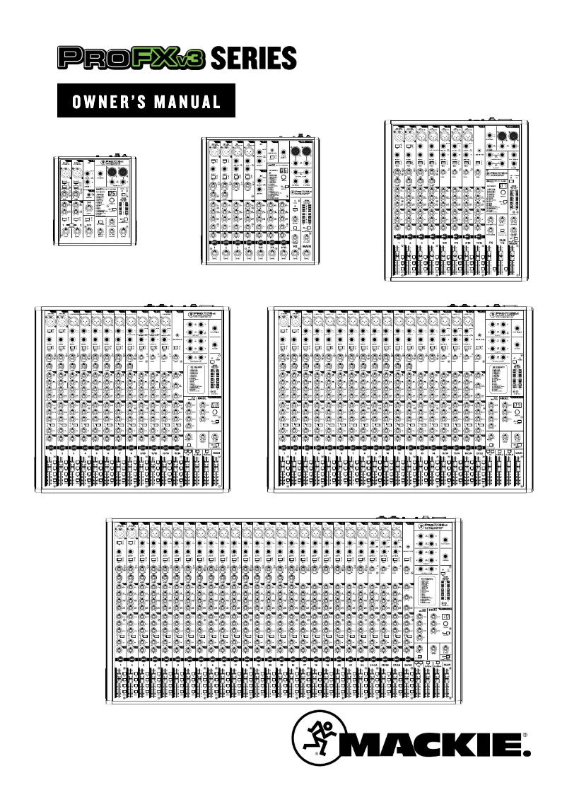 Page 1 of the manual User Manual Mackie ProFX6v3