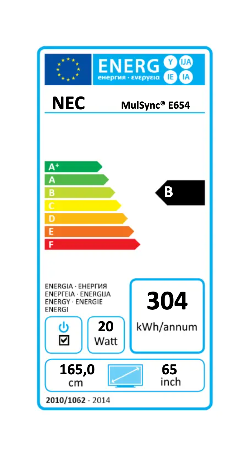 Image de la première page du manuel de l'appareil MultiSync E654