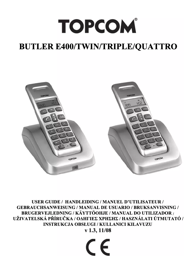 First page image of the manual for Butler E400 duo