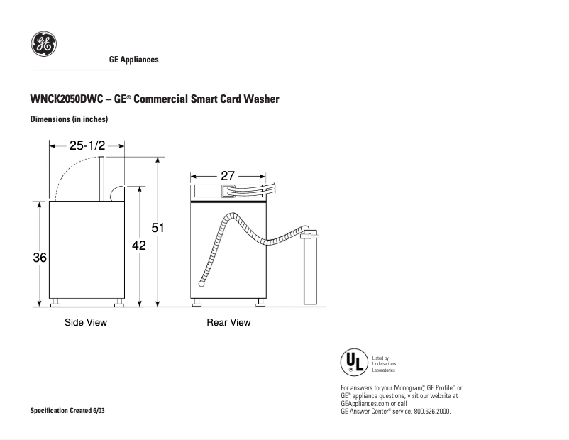 First page image of the manual for WNCK2050DWC