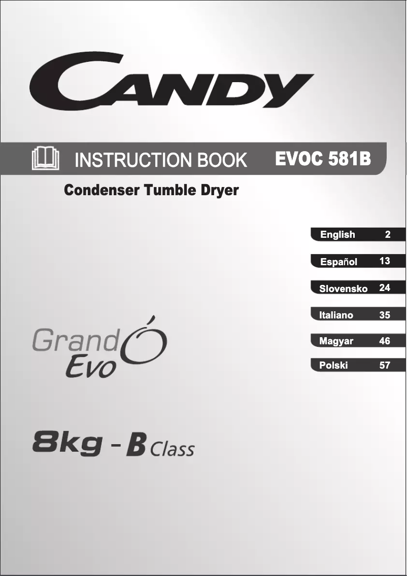 Page 1 of the manual User Manual Candy EVOC 581B-S