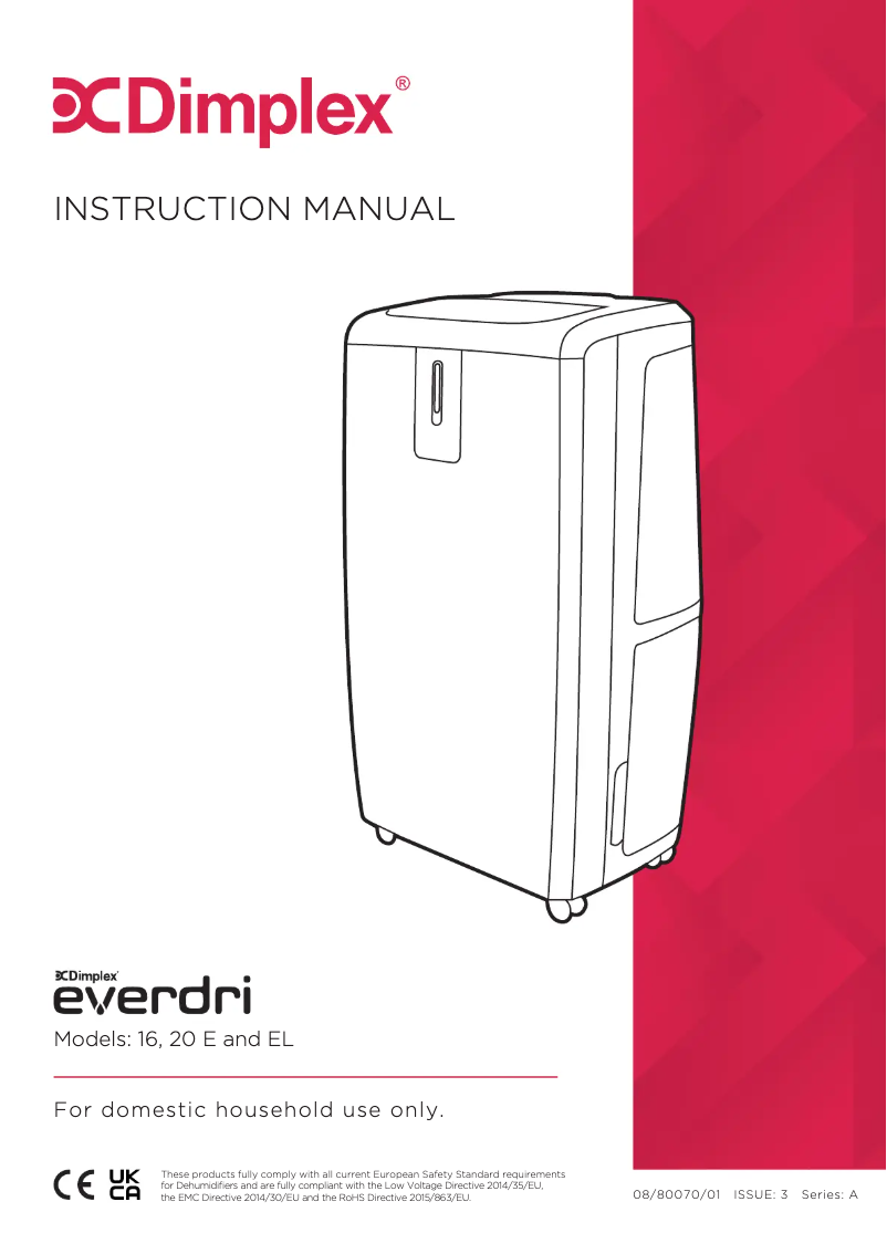 Page 1 of the manual User Manual Dimplex EverDri20EL