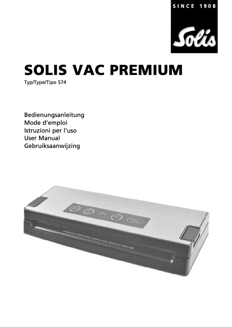 Page 1 of the manual User Manual Solis 922.21