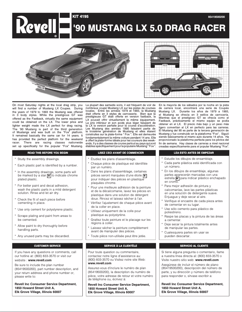 First page image of the manual for '90 Mustang LX 5.0 Drag Racer