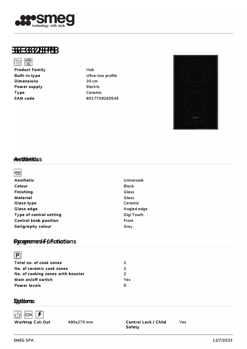 First page image of the manual for SE332EPB