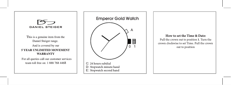 Page 1 of the manual User Manual Daniel Steiger Emperor Gold