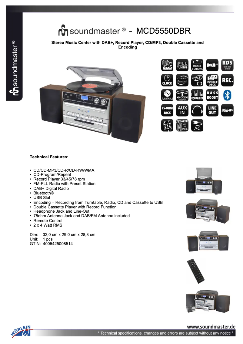 First page image of the manual for MCD5550DBR