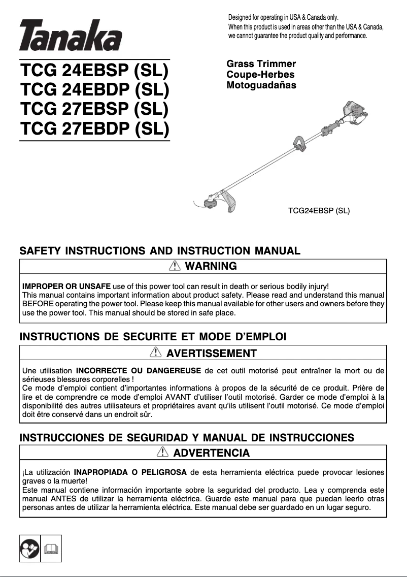 First page image of the manual for TCG 24EBSP