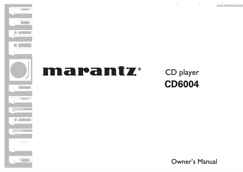 Page 1 of the manual User Manual Marantz CD6004