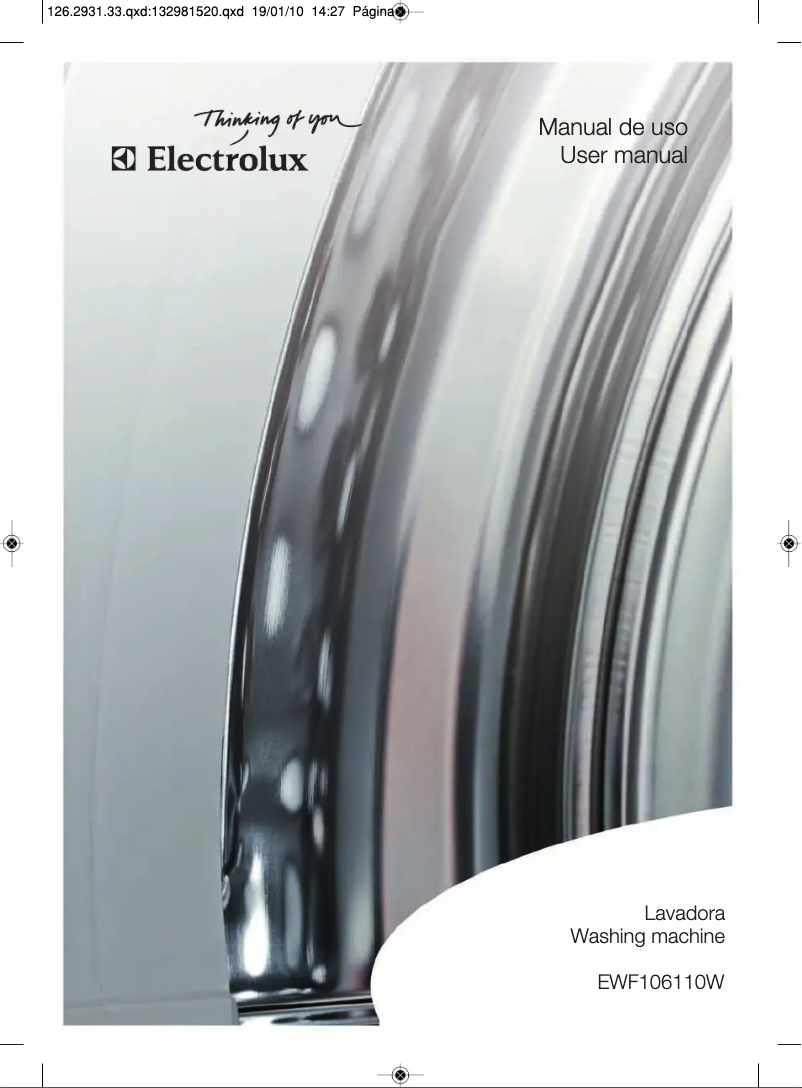 Page 1 of the manual User Manual Electrolux EWF 106110 W