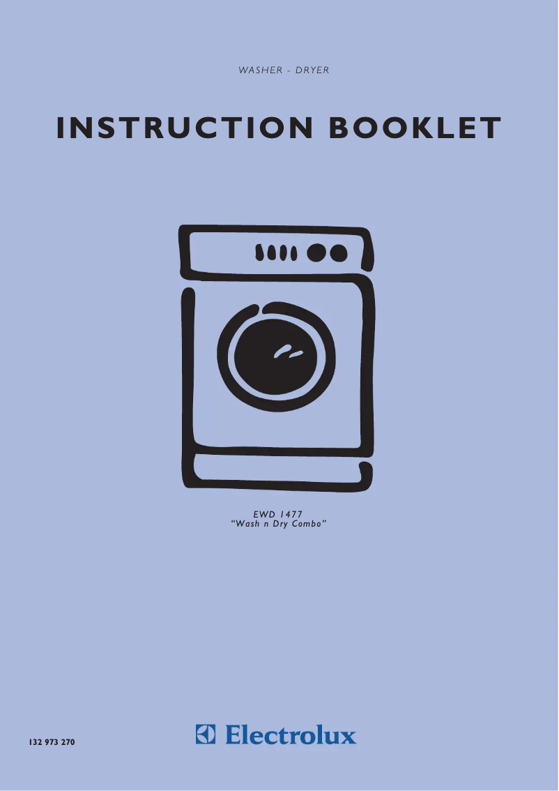 Page 1 of the manual User Manual Electrolux EWD1477