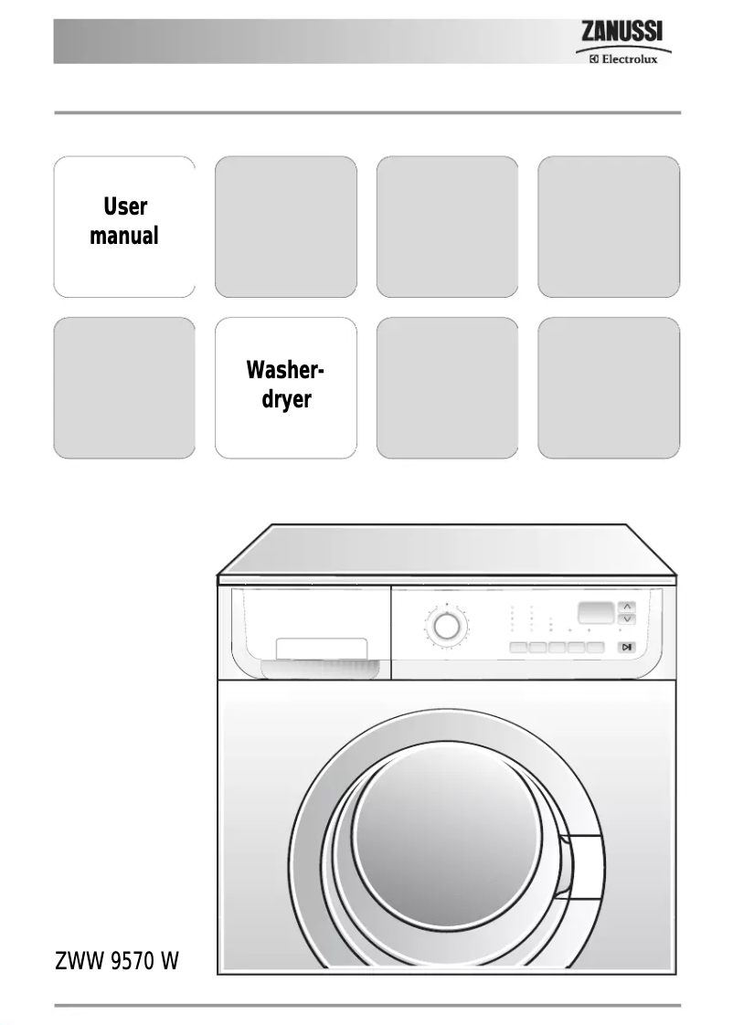 First page image of the manual for ZWW9570W